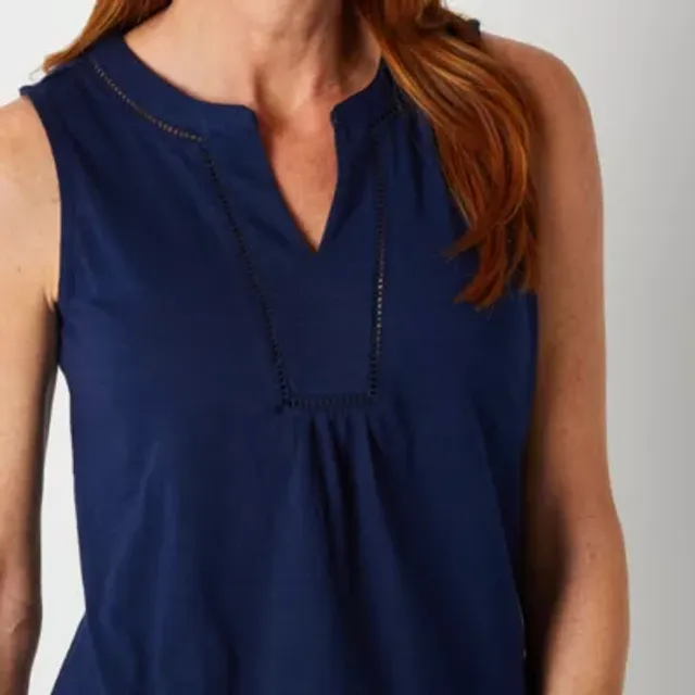 Sleeveless Crew Neck Tops for Women - JCPenney