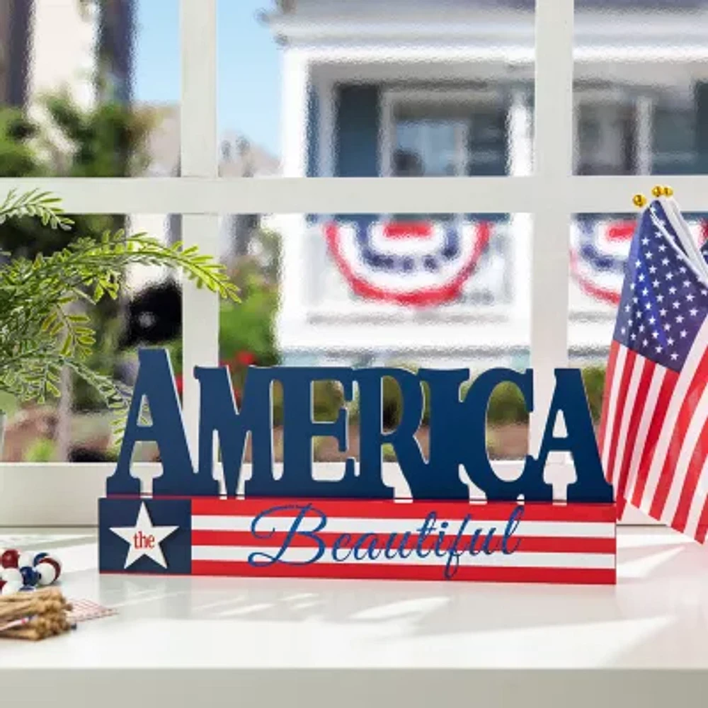Glitzhome Wooden Sign Tabletop Decor