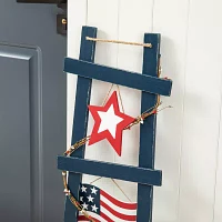 Glitzhome Ladder-Shaped Usa Christmas Porch Sign