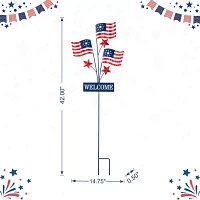 Glitzhome Metal Flags 4th of July Yard Art