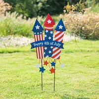 Glitzhome Firecracker 4th of July Yard Art