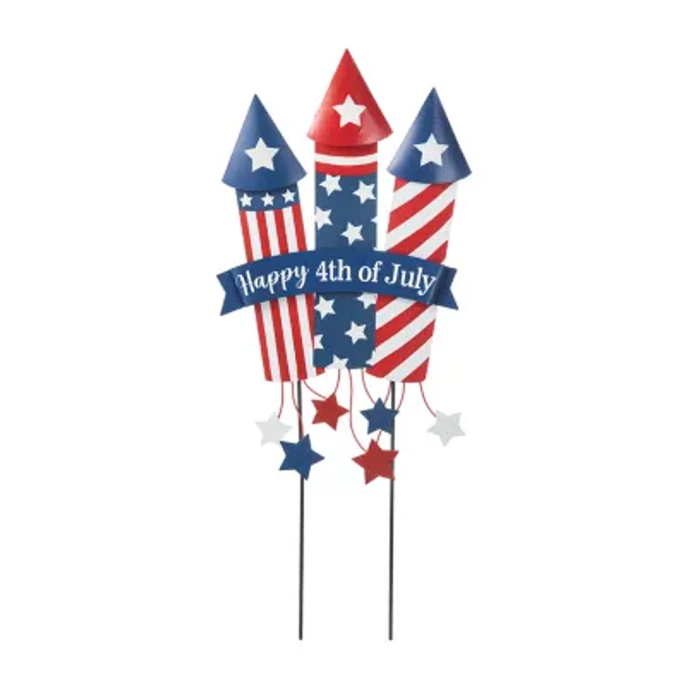 Glitzhome Firecracker 4th of July Yard Art