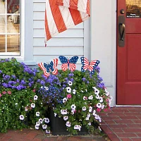 Glitzhome Metal Butterflies 4th of July Yard Art