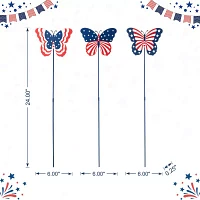 Glitzhome Metal Butterflies 4th of July Yard Art