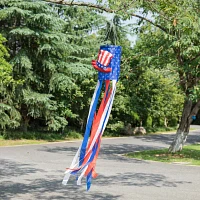 Glitzhome Hat Firecracker Windsocks 4th of July Yard Art