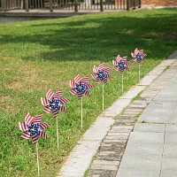 Glitzhome Stars And Stripes Windmills 4th of July Yard Art