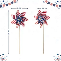 Glitzhome Stars And Stripes Windmills 4th of July Yard Art