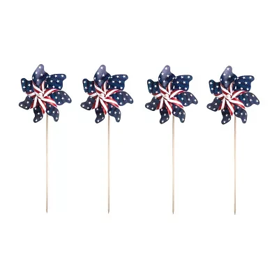 Glitzhome Patriotic Windmills 4th of July Yard Art