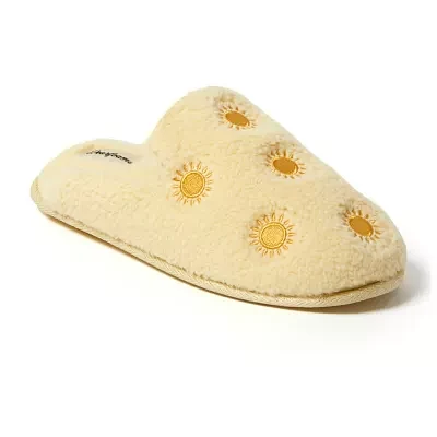 Dearfoams Teddy Tab Scuff Womens Slip-On Slippers