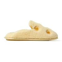 Dearfoams Teddy Tab Scuff Womens Slip-On Slippers