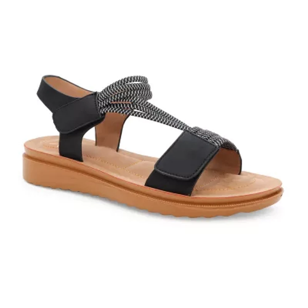 Yoki Carlota Womens Adjustable Strap Footbed Sandals