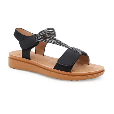 Yoki Carlota Womens Adjustable Strap Footbed Sandals