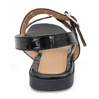 Yoki Womens Holly Slingback Strap Flat Sandals