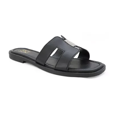Yoki Womens Isabel Flat Sandals