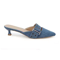 Yoki Womens Kitya Pointed Closed Toe Kitten Heel Pumps