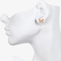 Bijoux Bar Delicates Gold Tone 9.5mm Butterfly Stud Earrings
