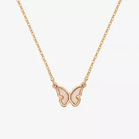 Bijoux Bar Delicates Delicates Gold Tone 16 Inch Link Butterfly Pendant Necklace