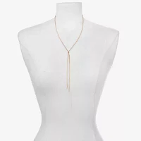 Bijoux Bar Delicates Gold Tone 32 Inch Box Y Necklace