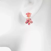 Bijoux Bar Delicates Gold Tone Flower Drop Earrings