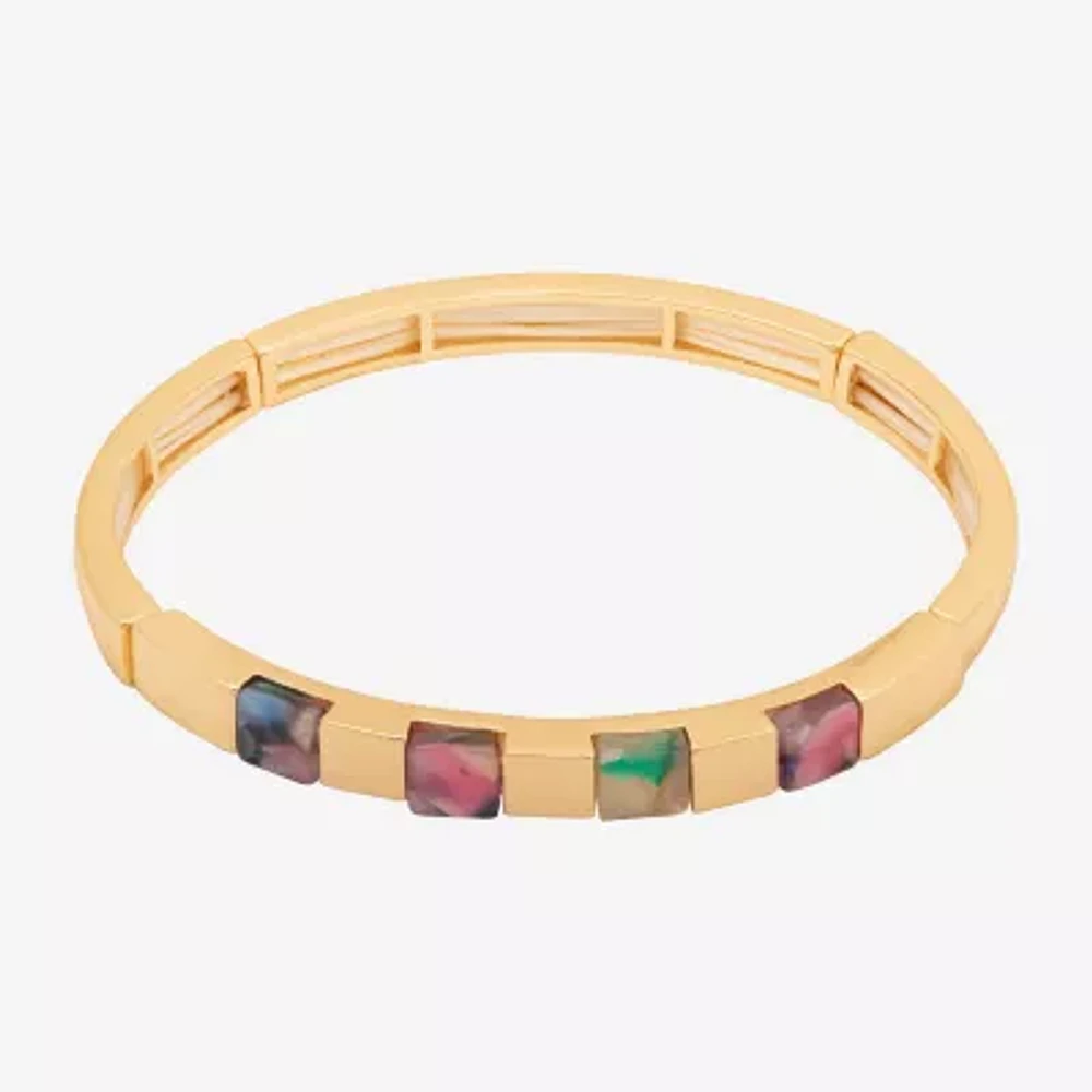 Bijoux Bar Delicates Gold Tone Stretch Bracelet
