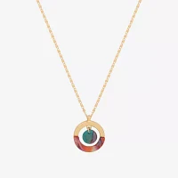 Bijoux Bar Gold Tone Womens Zinc Pendant Necklaces
