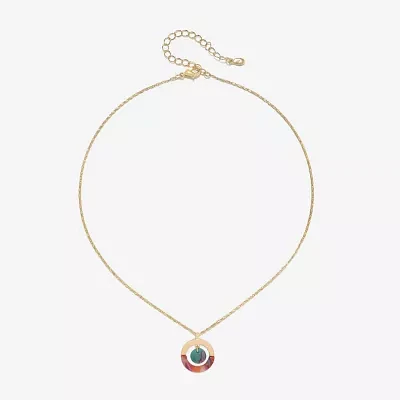 Bijoux Bar Gold Tone Womens Zinc Pendant Necklaces