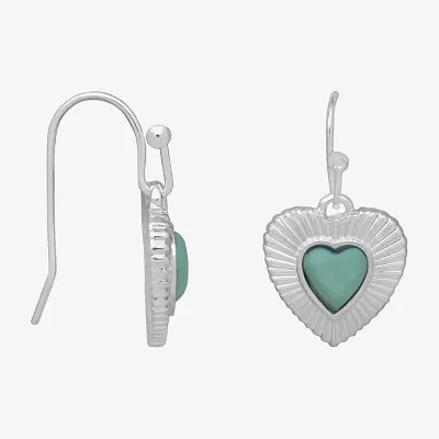 Bijoux Bar Delicates Silver Tone Heart Drop Earrings
