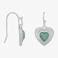 Bijoux Bar Delicates Silver Tone Heart Drop Earrings
