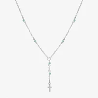 Bijoux Bar Delicates Silver Tone 16 Inch Link Cross Y Necklace