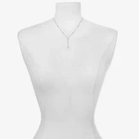 Bijoux Bar Delicates Silver Tone 16 Inch Link Cross Y Necklace