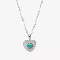 Bijoux Bar Silver Tone Womens Heart Pendant Necklaces