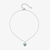 Bijoux Bar Silver Tone Womens Heart Pendant Necklaces