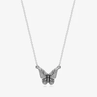 Bijoux Bar Delicates Silver Tone Womens Butterfly 16 Inch Pendant Necklace