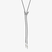 Bijoux Bar Delicates Silver Tone 24 Inch Butterfly Y Necklace