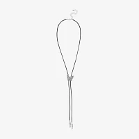 Bijoux Bar Delicates Silver Tone 24 Inch Butterfly Y Necklace