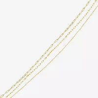 Silver Reflections 16/18/20 Inch 3-pc. 14K Gold Over Brass 20 Inch Link Necklace Set