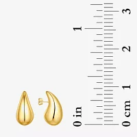Silver Reflections Womens 14K Gold Over Brass 22.5mm Hoop Earrings