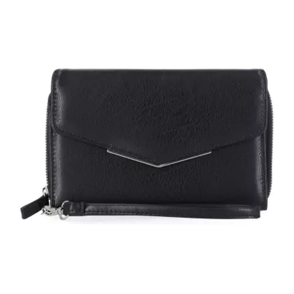 Mundi Big Fat Womens Expandable RFID Blocking Zip Around Wallet