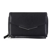Mundi Big Fat Womens Expandable RFID Blocking Zip Around Wallet