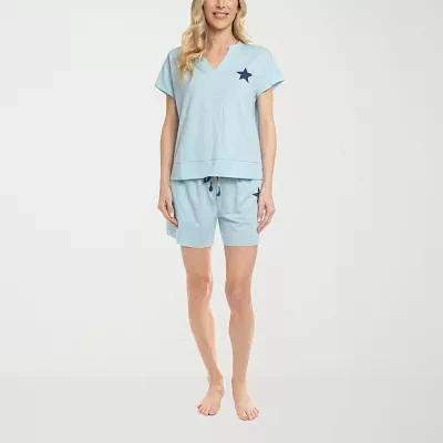 Ocean Pacific Womens Short Sleeve 2-pc. Pajama Sets