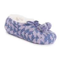Muk Luks Pom Cozy Ballerina Womens 1 Pair Slipper Socks