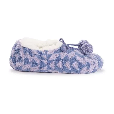 Muk Luks Pom Cozy Ballerina Womens 1 Pair Slipper Socks