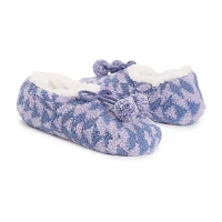 Muk Luks Pom Cozy Ballerina Womens 1 Pair Slipper Socks