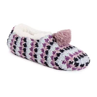 Muk Luks Tassel Cozy Ballerina Womens 1 Pair Slipper Socks