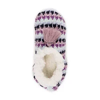 Muk Luks Tassel Cozy Ballerina Womens 1 Pair Slipper Socks