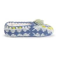 Muk Luks Tassel Knit Ballerina Womens 1 Pair Slipper Socks