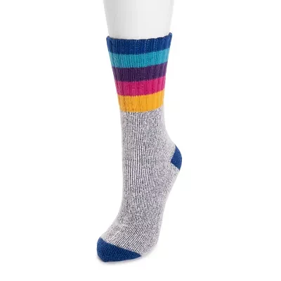 Muk Luks Camp 1 Pair Crew Socks Womens