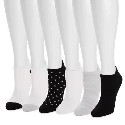 Muk Luks Sporty Heel Tab 6 Pair No Show Socks Womens