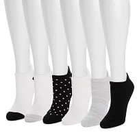 Muk Luks Sporty Heel Tab 6 Pair No Show Socks Womens