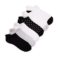 Muk Luks Sporty Heel Tab 6 Pair No Show Socks Womens
